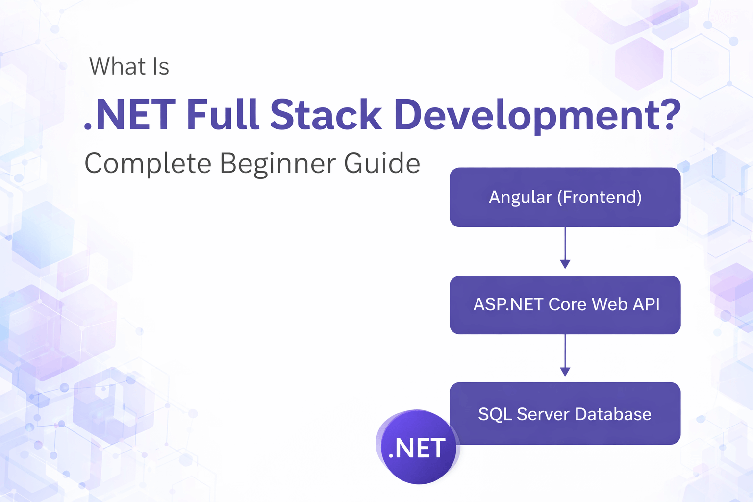 What is .NET Full Stack Development complete beginner guide with Angular, ASP.NET Core Web API, and SQL Server