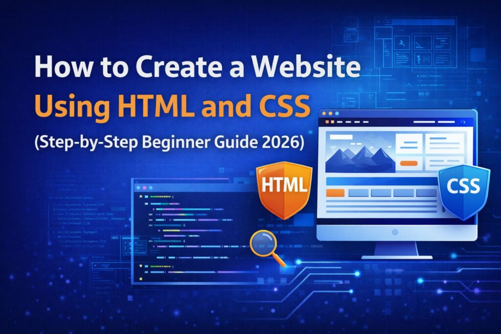 How to create a website using HTML and CSS step-by-step beginner guide with coding example