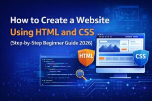 How to create a website using HTML and CSS step-by-step beginner guide with coding example